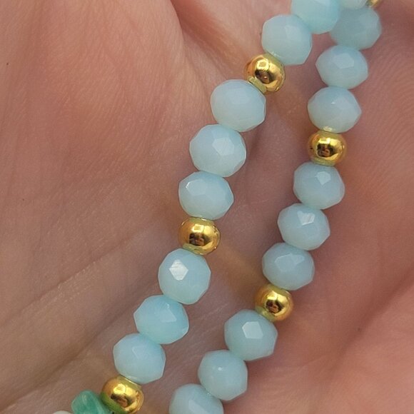 Aventurine Chip Bead Handmade Artisan Beaded Bracelets Lot of 2 Adjustable - Picture 8 of 10